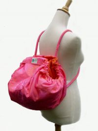 Chic Tots Cozy Blanket Tote Bag Backpack - Orange/Pink
